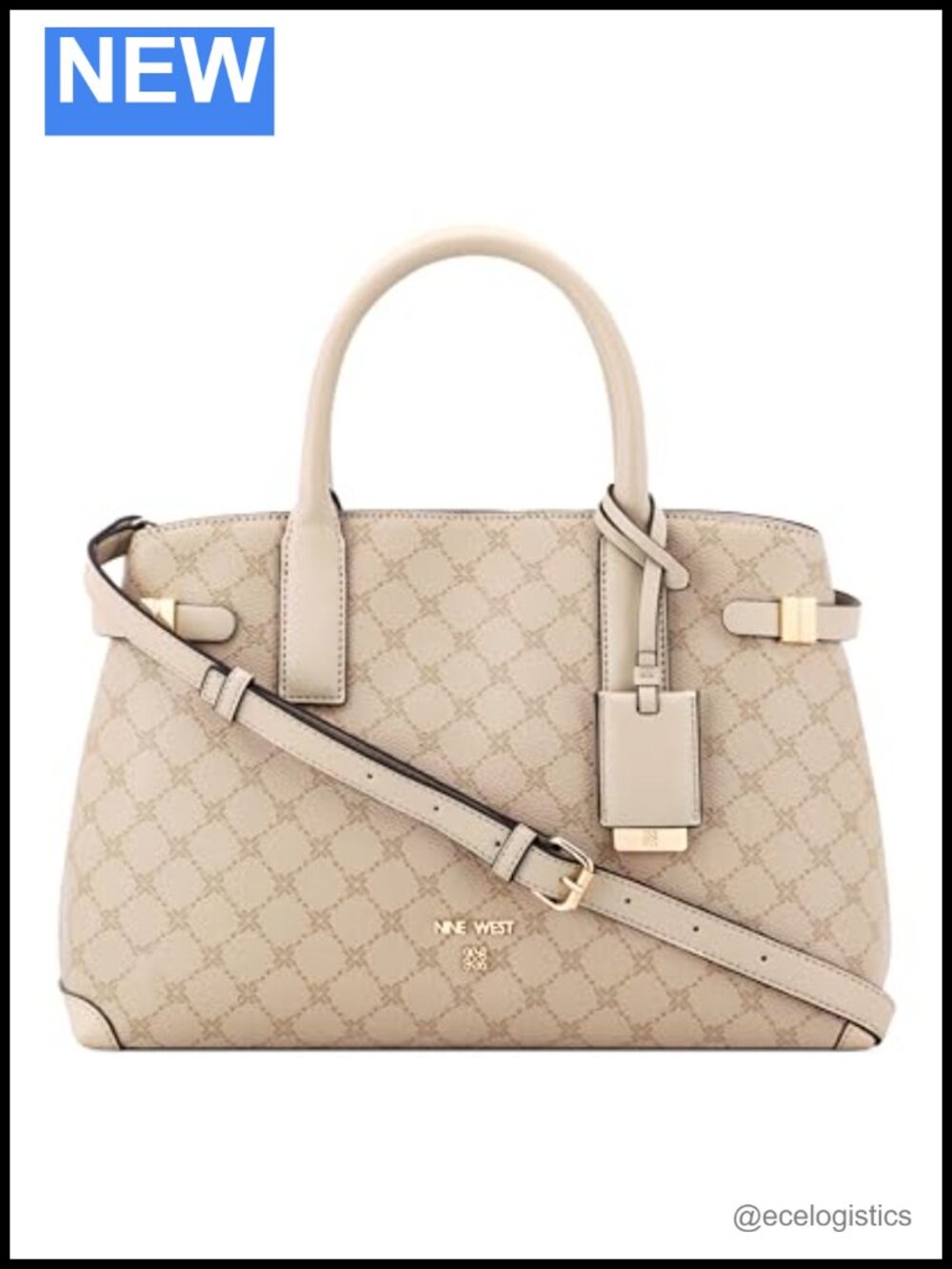 Nine West Aira Satchel Faux Leather Top Handle Purse